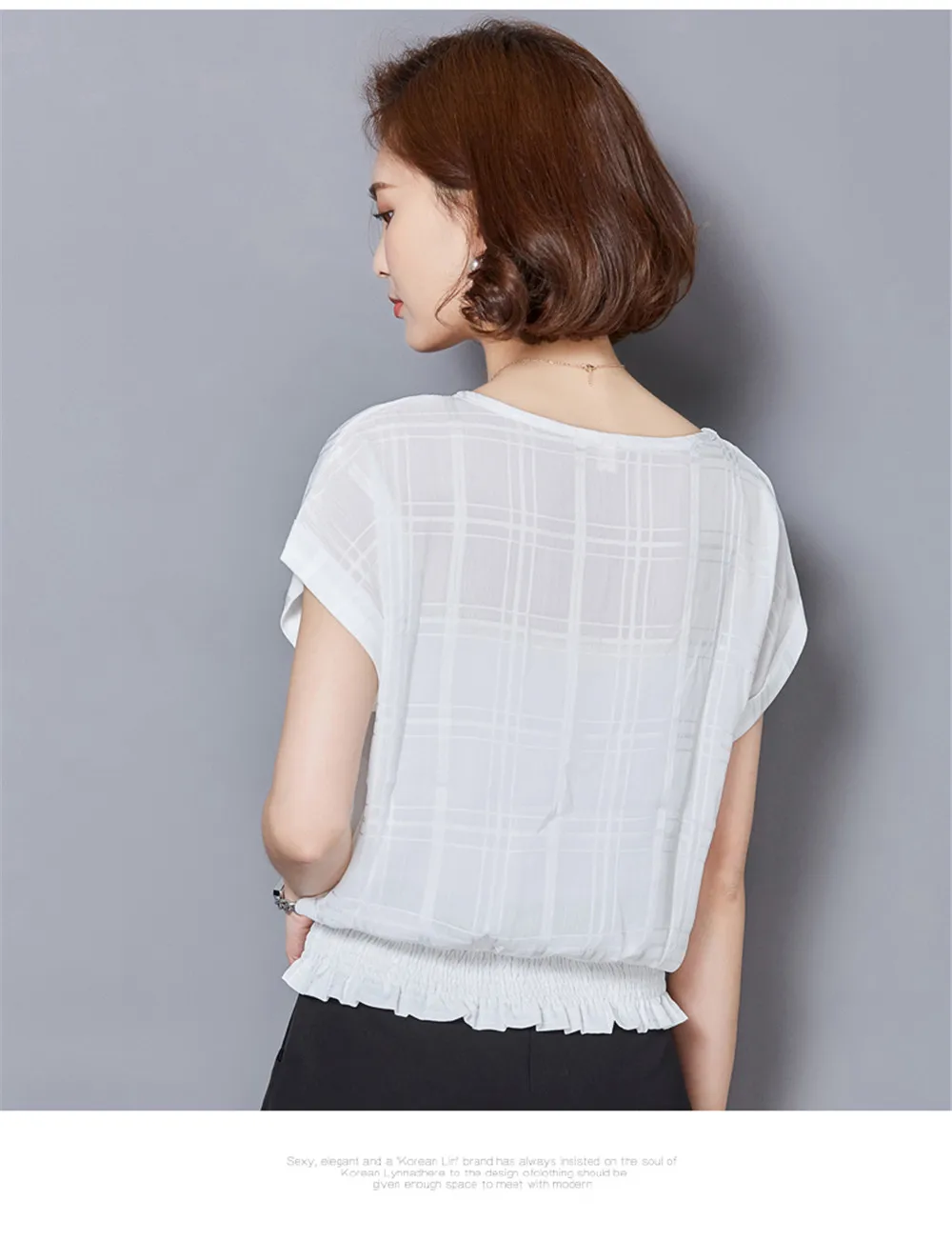 White High Waist All Match Blouse shirt For Women 2018 Summer Short Batwing Sleeve Loose Women Blouse Top Linen O-neck Blusas (18)