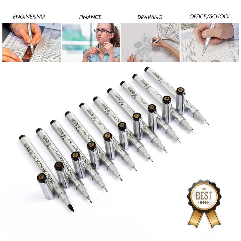 10Pcs/Set Micron Neelde Drawing Pen Waterproof Pigment Fine Line Sketch Markers Pen For Artist Anime Illustration Art Supplies
10Pcs/Set Micron Neelde Drawing Pen Waterproof Pigment Fine Line Sketch Markers Pen For Artist Anime Illustration Art Supplies