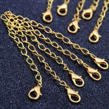 De Bijoux 100pcs Gold-color Extender Extension Chain with Lobster Clasp for necklace,bracelet CHIC Jewelry Findings
De Bijoux 100pcs Gold-color Extender Extension Chain with Lobster Clasp for necklace,bracelet CHIC Jewelry Findings