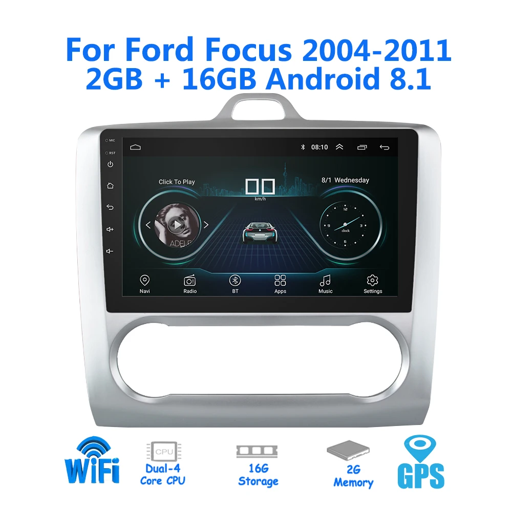 2din Android 8.1 Car Radio for 2005-2011 Ford Focus 2G(RAM)+16G(ROM)Autoradio GPS Navigation Bluetooth Stereo Multimedia player
2din Android 8.1 Car Radio for 2005-2011 Ford Focus 2G(RAM)+16G(ROM)Autoradio GPS Navigation Bluetooth Stereo Multimedia player