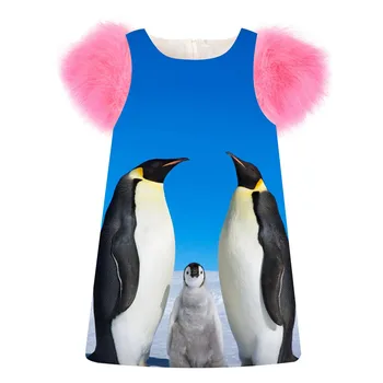 Children Clothing Girls Dress fashion printing Penguins Spring/Autumn faux fur sleeve girls dress Toddler Kids Dresses
Children Clothing Girls Dress fashion printing Penguins Spring/Autumn faux fur sleeve girls dress Toddler Kids Dresses