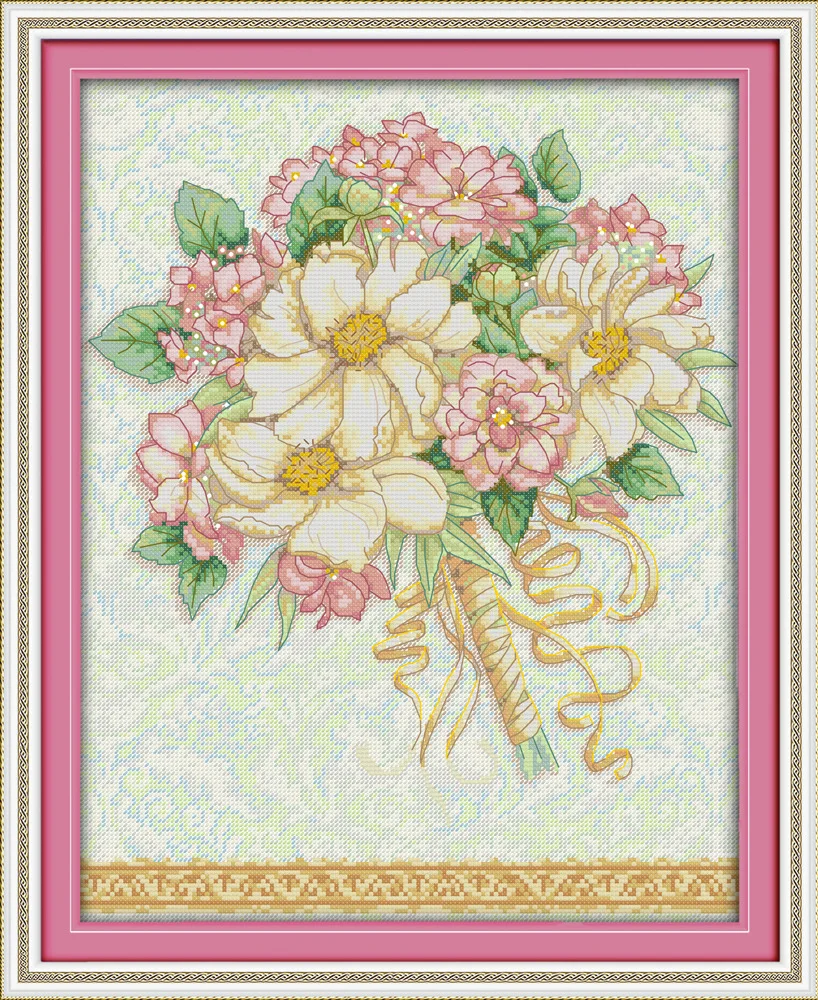 Joy Sunday The love's bouquet flowers DMC threads Chinese Cross Stitch Kits printed Cross-stitch set Embroidery Needlework
Joy Sunday The love's bouquet flowers DMC threads Chinese Cross Stitch Kits printed Cross-stitch set Embroidery Needlework