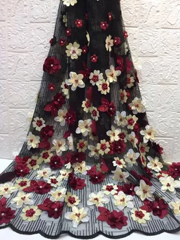 3D applique French lace fabric beaded latest African lace 2019 lace fabric African lace Z28751 
3D applique French lace fabric beaded latest African lace 2019 lace fabric African lace Z28751