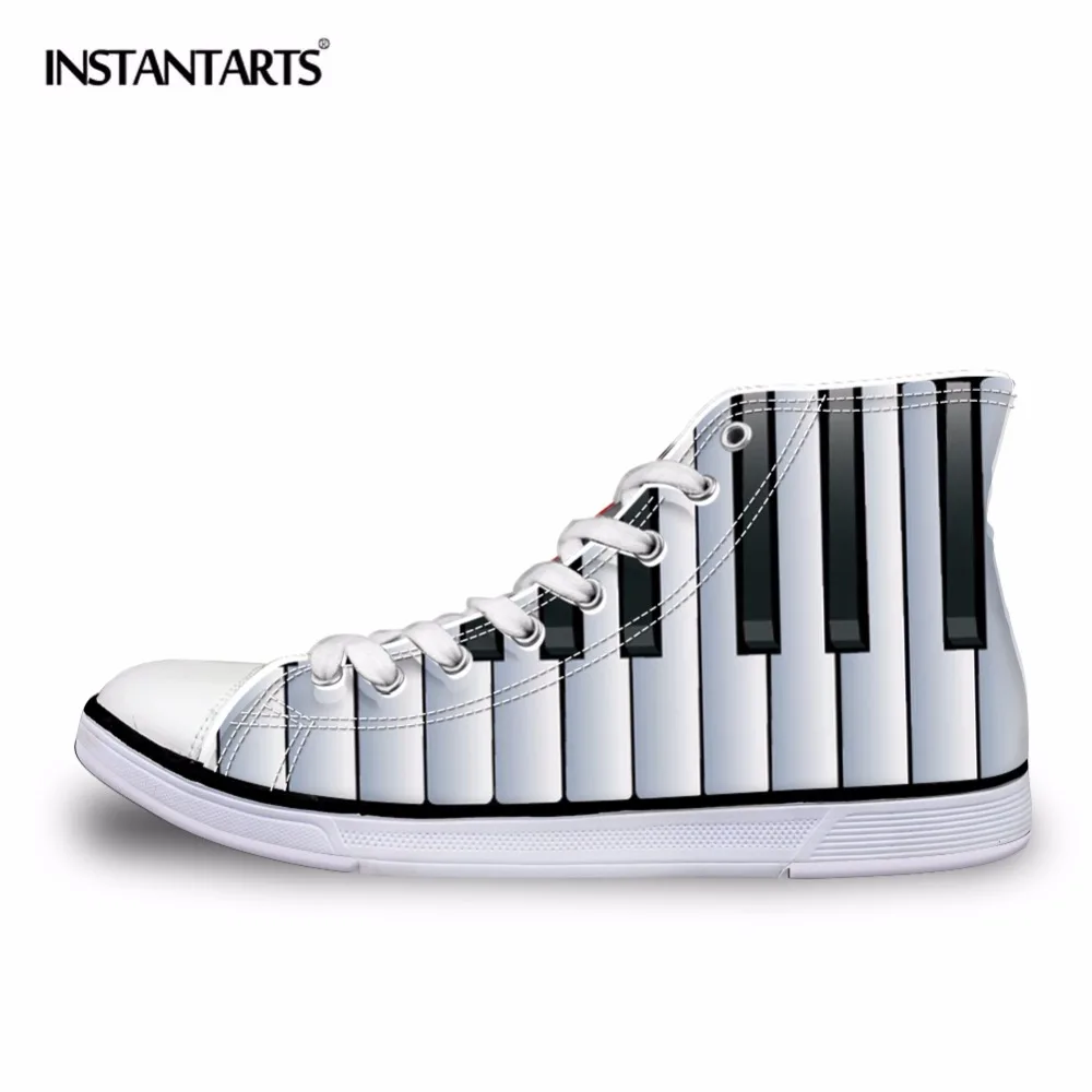 INSTANTARTS Fashion Mens High Top Canvas Shoes Music Notes with Piano Keyboard Printed Classic Vulcanize Shoes Man Flat Shoes
INSTANTARTS Fashion Mens High Top Canvas Shoes Music Notes with Piano Keyboard Printed Classic Vulcanize Shoes Man Flat Shoes