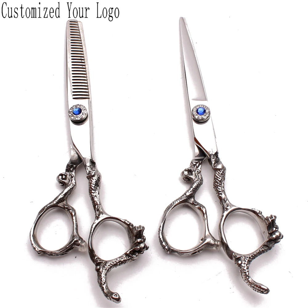 5.5" Customize Logo JP 440C Silver Professional Hair Scissors Barber Scissors Cutting Shears Thinning Shears Dropshipping C9003
5.5" Customize Logo JP 440C Silver Professional Hair Scissors Barber Scissors Cutting Shears Thinning Shears Dropshipping C9003