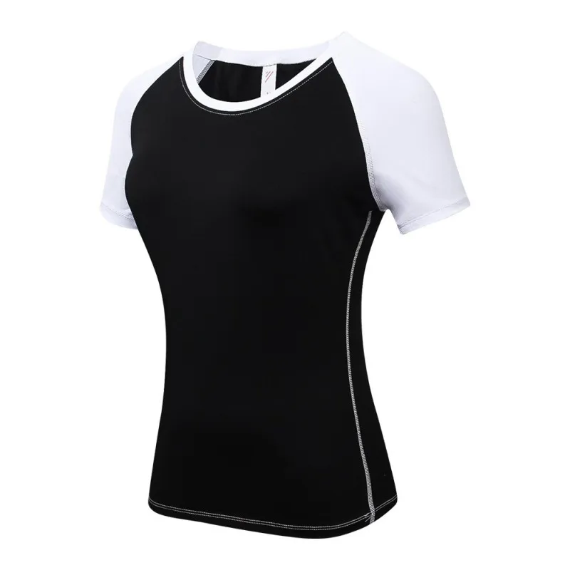 Women Yoga Skinny Short Sleeve Fitness Running Sports Training Quick Dry Elastic Color Matching Round Neck T-Shirt
Women Yoga Skinny Short Sleeve Fitness Running Sports Training Quick Dry Elastic Color Matching Round Neck T-Shirt
