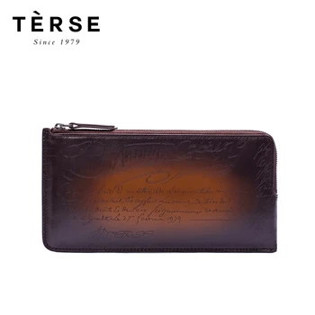 TERSE Men Zipper Long Wallets Genuine Leather Vintage Style Handmade Engraving Men Clutches with Card Holders SN9536-1 
TERSE Men Zipper Long Wallets Genuine Leather Vintage Style Handmade Engraving Men Clutches with Card Holders SN9536-1