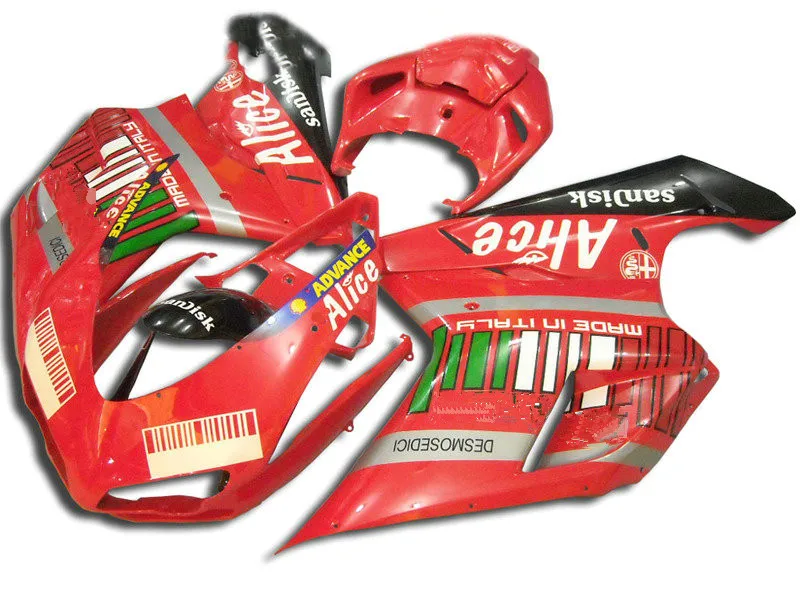 Высококачественный комплект обтекателей для DUCATI 848 1098 07 08 09 10 11 12 ducati 1198 2007 2008 2011