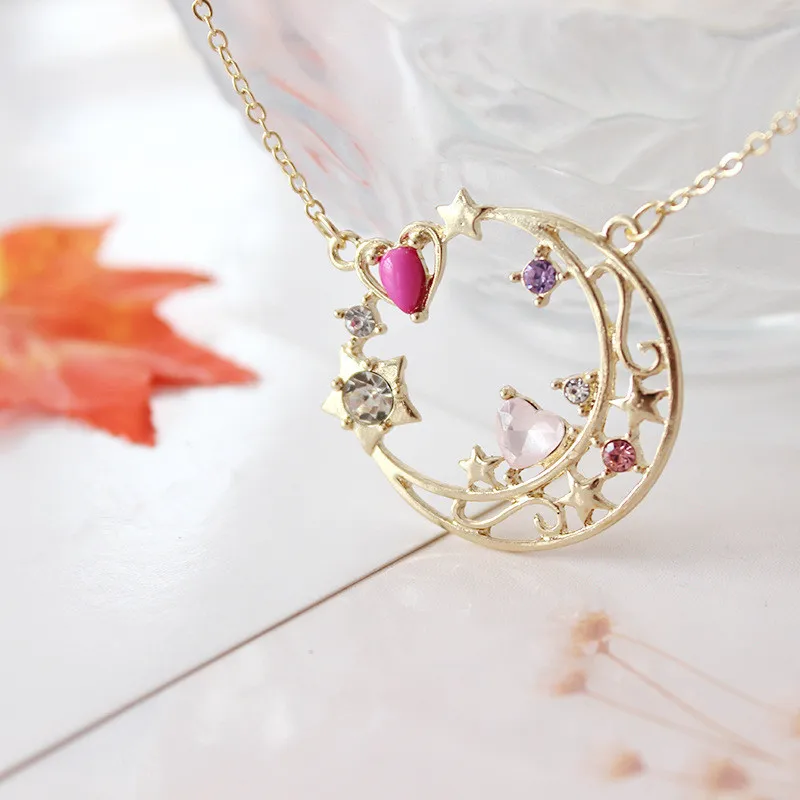 Delicate Cute Maiden Warrior Moon Hare Sailor Moon Crystal jewelry Love Star Moon Heart Necklace Wholesale For Women Girls
Delicate Cute Maiden Warrior Moon Hare Sailor Moon Crystal jewelry Love Star Moon Heart Necklace Wholesale For Women Girls