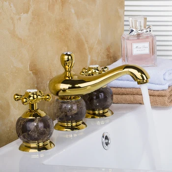 Reasonable in Price Basin Faucet Ceramic and Golden Finish Deck Mounted Dual Handle Single Hole Hot Cold Water Mixer Faucet
Reasonable in Price Basin Faucet Ceramic and Golden Finish Deck Mounted Dual Handle Single Hole Hot Cold Water Mixer Faucet