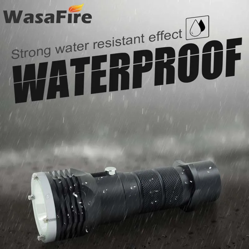 Wasafire Professional Diving Flashlight Powerful 10000 Lumen XM-L2 LED Flash Light Underwater Lantern Waterproof 100m Dive Torch
Wasafire Professional Diving Flashlight Powerful 10000 Lumen XM-L2 LED Flash Light Underwater Lantern Waterproof 100m Dive Torch