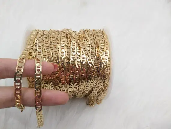 MYLONGINGCHARM Wholesale-18K Gold Plated Raw Solid Brass Chain fancy Curb Chain Handmade Jewelry must-have Brass Chain F153JIN
MYLONGINGCHARM Wholesale-18K Gold Plated Raw Solid Brass Chain fancy Curb Chain Handmade Jewelry must-have Brass Chain F153JIN