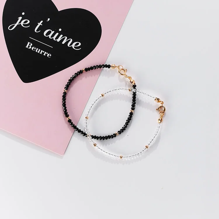 New Fashion Sweet Black White Crystal Beaded Bracelet Double Layers Cute Bracelets Charm Jewelry for Women Jewelry Gift
New Fashion Sweet Black White Crystal Beaded Bracelet Double Layers Cute Bracelets Charm Jewelry for Women Jewelry Gift