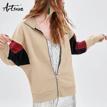 Artsnie Autumn 2018 Zip Up Turtleneck Letter Casual Sweatshirts Women Winter Long Sleeve Streetwear Girls Sweat Coats Female
Artsnie Autumn 2018 Zip Up Turtleneck Letter Casual Sweatshirts Women Winter Long Sleeve Streetwear Girls Sweat Coats Female