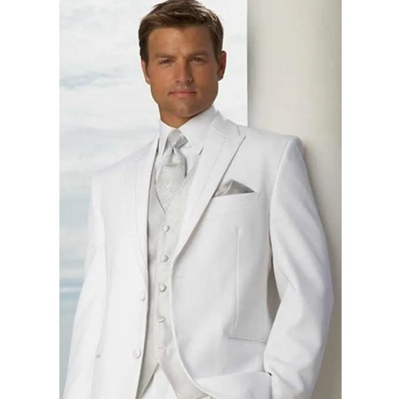 Handsome Custom Made Men Suit Slim Fit Wedding Suits White ( Jacket+Pants+Vest) Mens Groom Tuxedos Best Man Grooms men suit
Handsome Custom Made Men Suit Slim Fit Wedding Suits White ( Jacket+Pants+Vest) Mens Groom Tuxedos Best Man Grooms men suit