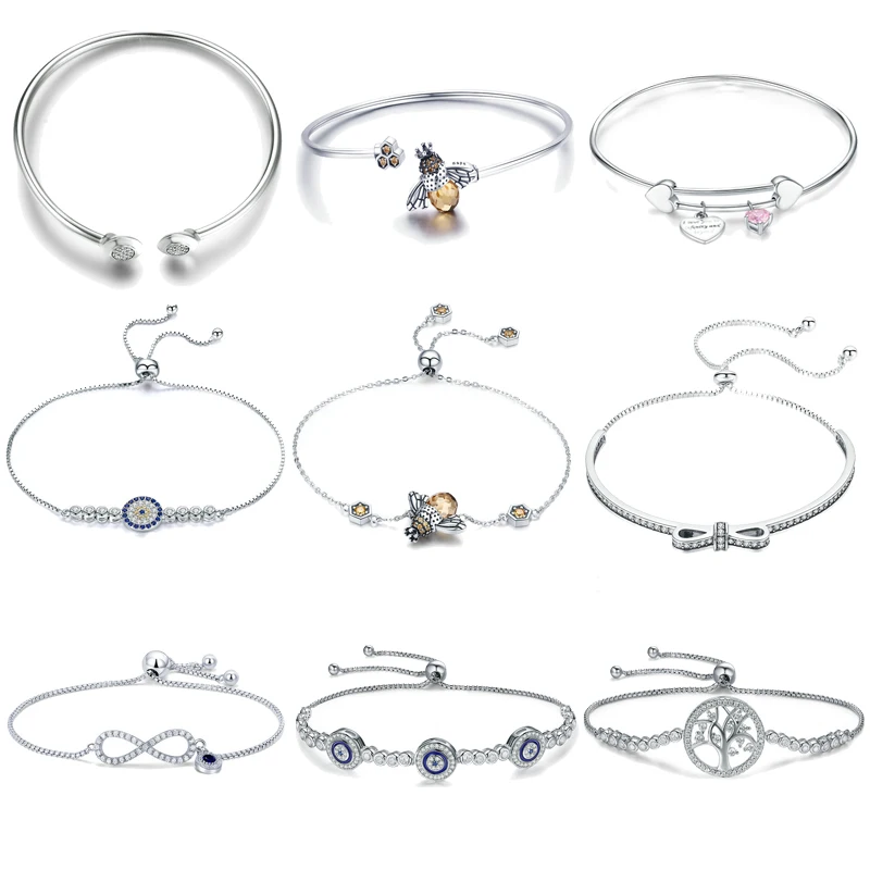 Authentic 100% 925 Sterling Silver Snake Chain Heart Bangle & Bracelet Clear CZ,Fit For Women DIY Jelwelry
Authentic 100% 925 Sterling Silver Snake Chain Heart Bangle & Bracelet Clear CZ,Fit For Women DIY Jelwelry