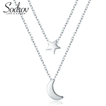 Sodrov Silver necklace Star & Moon Pendant Necklace Silver 925 Jewelry Fine 925 Silver Necklace For Women Moon necklace
Sodrov Silver necklace Star & Moon Pendant Necklace Silver 925 Jewelry Fine 925 Silver Necklace For Women Moon necklace