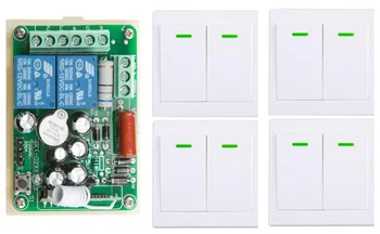 New AC220V 2CH Wireless Remote Control Switch System Receiver + 4*Wall Panel Remote Transmitter Sticky Remote Smart Home Switch
New AC220V 2CH Wireless Remote Control Switch System Receiver + 4*Wall Panel Remote Transmitter Sticky Remote Smart Home Switch