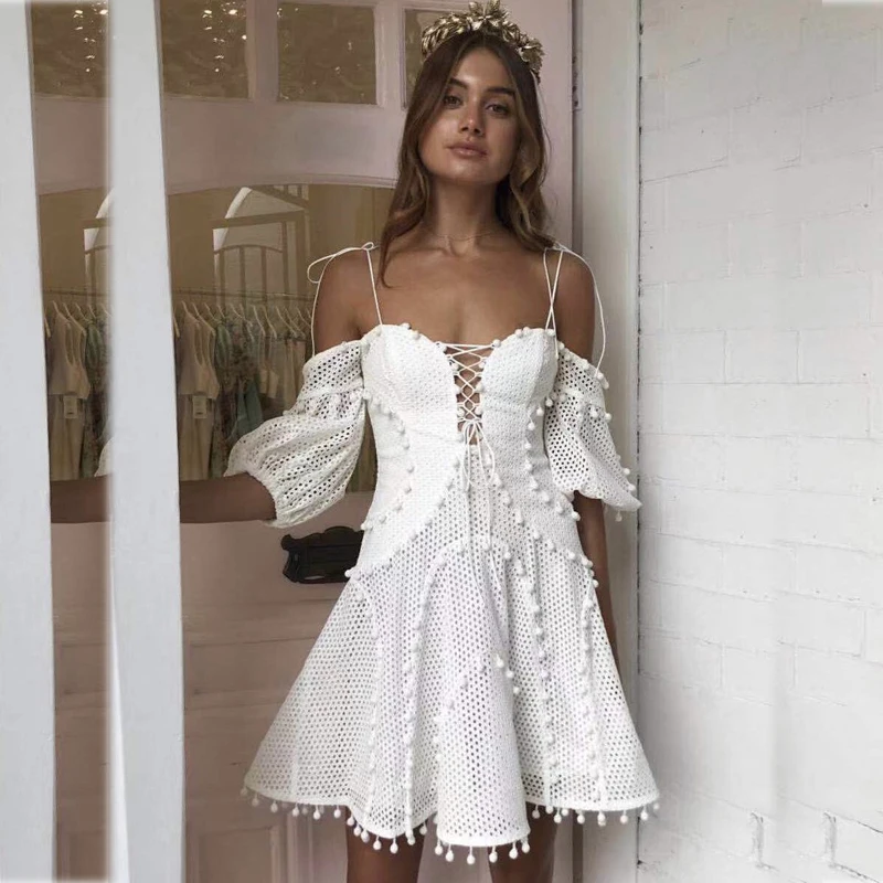2019 Summer Designer Sexy Woman Dress Off Shoulder Hollow Out Tie Woman White Dress Short Sleeve Patchwork Belt Elegant Dress
2019 Summer Designer Sexy Woman Dress Off Shoulder Hollow Out Tie Woman White Dress Short Sleeve Patchwork Belt Elegant Dress