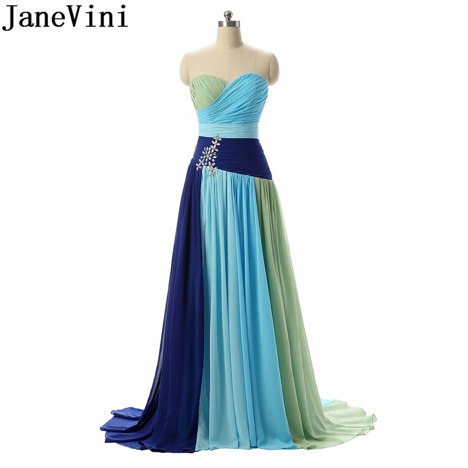 JaneVini Gradient Blue Bridesmaid Dress with Crystal Long Chiffon Sweetheart Wedding Party Dresses Plus Size Maid of Honor Gown
JaneVini Gradient Blue Bridesmaid Dress with Crystal Long Chiffon Sweetheart Wedding Party Dresses Plus Size Maid of Honor Gown