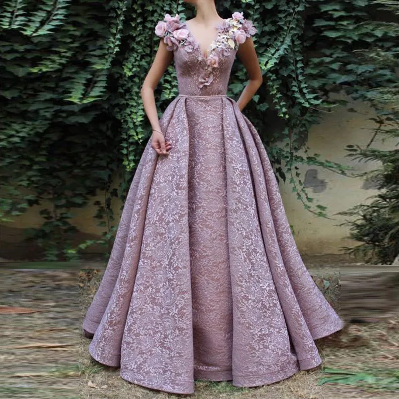 Dubai Long Evening Formal Dresses Mermaid Prom Gown With Detachable Train Elegant 3D Flower Beaded 2019 Women Vestido De Festa
Dubai Long Evening Formal Dresses Mermaid Prom Gown With Detachable Train Elegant 3D Flower Beaded 2019 Women Vestido De Festa