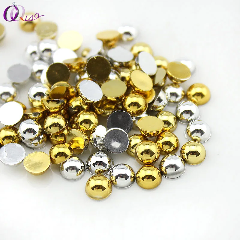 Mix Colors Silver & Gold Half Round FlatBack Beads ABS fashion decor jewelry for Nail Art DIY Phone Dress Accessories
Mix Colors Silver & Gold Half Round FlatBack Beads ABS fashion decor jewelry for Nail Art DIY Phone Dress Accessories