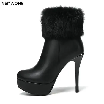 NemaoNe Sexy Ultra High Heels boots Woman Female Round Toe snow Boots thin Heel Platform Women Shoes Ankle Boots
NemaoNe Sexy Ultra High Heels boots Woman Female Round Toe snow Boots thin Heel Platform Women Shoes Ankle Boots