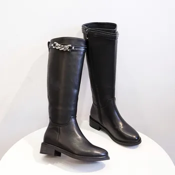 botas mujer 2019 Shoes Women Long Boots High Top Metal Chain Patent Leather White Boots Knee-High bota feminina Black Boots
botas mujer 2019 Shoes Women Long Boots High Top Metal Chain Patent Leather White Boots Knee-High bota feminina Black Boots