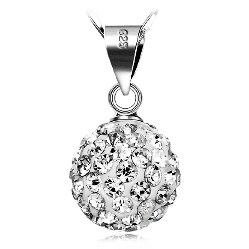 100% 925 sterling silver fashion Shambhala ball shiny crystal ladies`pendant necklace jewelry women short chain wholesale gift
100% 925 sterling silver fashion Shambhala ball shiny crystal ladies`pendant necklace jewelry women short chain wholesale gift