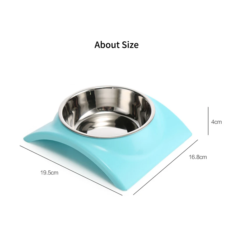 Kimpets Stainless Steel Pet Dogs Cats Bowl For Food
