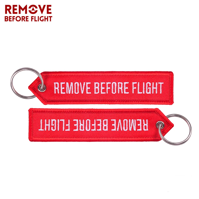 Remove Before Flight OEM Key Chains Berloques Red Embroidery Highlight Key Fobs Chains Jewelry Aviation Gifts Chaveiro Masculino (1)