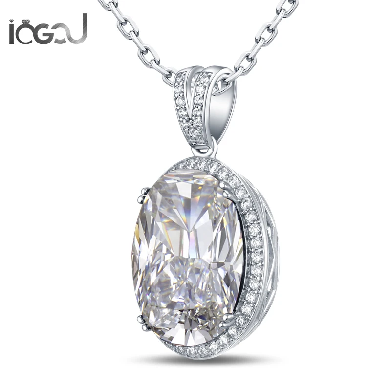 IOGOU 925 Sterling Silver White Gold Color Sona Oval Cut Pendants Classic Male Anniversary Party Hip Hop Pendants Jewelry Gifts 
IOGOU 925 Sterling Silver White Gold Color Sona Oval Cut Pendants Classic Male Anniversary Party Hip Hop Pendants Jewelry Gifts