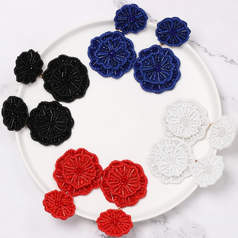 FASHIONSNOOPS Bohemian Handmade Beaded Long Flower Earrings For Women Boho Resin Statement Dangle Earrings Ethnic Jewelry
FASHIONSNOOPS Bohemian Handmade Beaded Long Flower Earrings For Women Boho Resin Statement Dangle Earrings Ethnic Jewelry