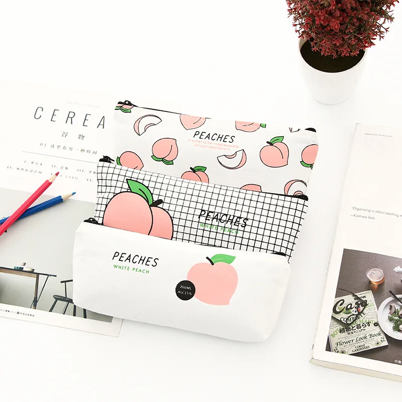 New Canvas Fruit Peach Pencil Case School Pencil Cases For Girl Stationery Canvas Pencil Bag Estojo Escolar School Supplies
New Canvas Fruit Peach Pencil Case School Pencil Cases For Girl Stationery Canvas Pencil Bag Estojo Escolar School Supplies