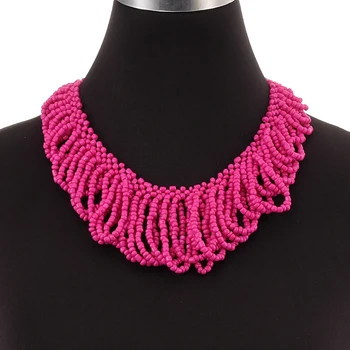 Wholesale Boho Beaded Chokers Necklace for Women Fashion Tassel Jewelry Seed Beads Handmade Knitted Femme Collar Strand Necklace
Wholesale Boho Beaded Chokers Necklace for Women Fashion Tassel Jewelry Seed Beads Handmade Knitted Femme Collar Strand Necklace