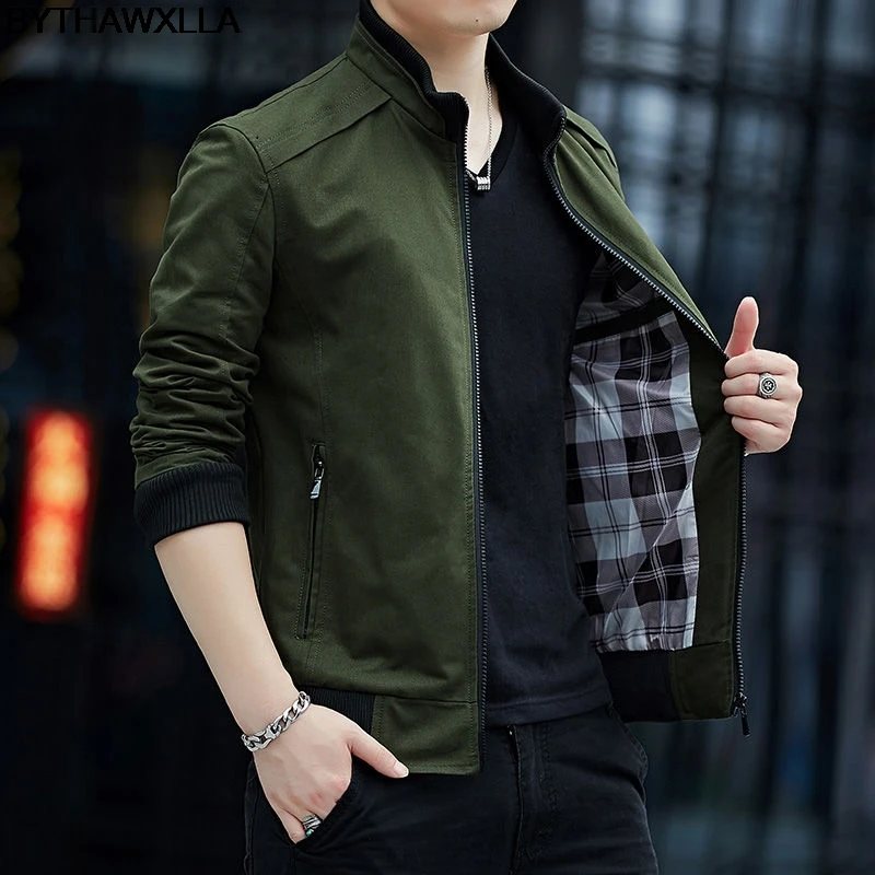 2019 New Autumn Mens Jacket Stand Collar Windbreaker Male Blue Baseball Jackets Casual Thin High Quality Size M-4XL
2019 New Autumn Mens Jacket Stand Collar Windbreaker Male Blue Baseball Jackets Casual Thin High Quality Size M-4XL