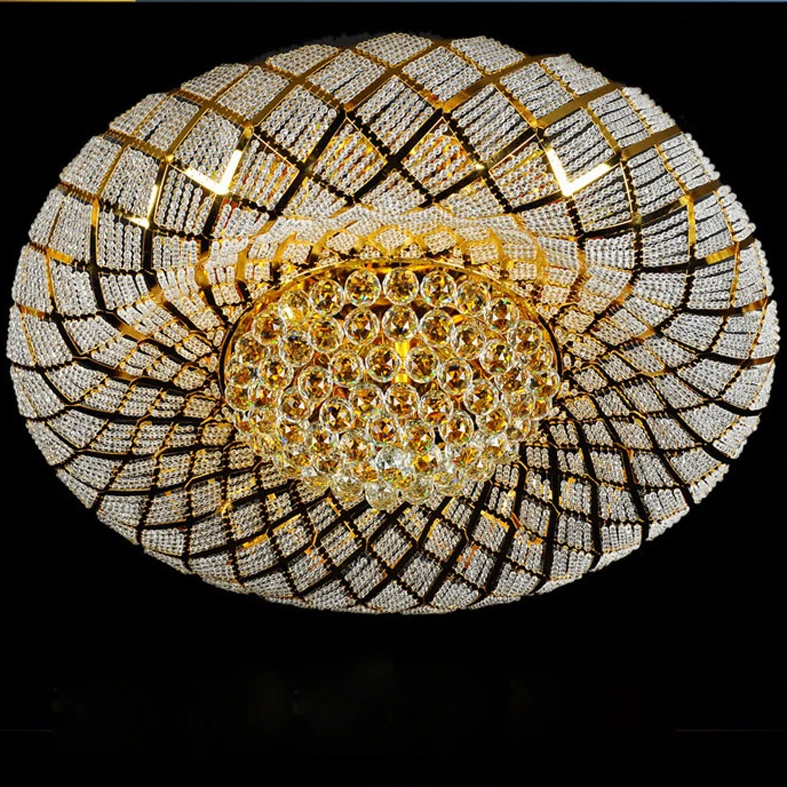 Modern Crystal Ceiling Lamps LED Gold Ceiling Lights Fixture Round Bird Nest Home Indoor Lighting 3 White Colors Changeable
Modern Crystal Ceiling Lamps LED Gold Ceiling Lights Fixture Round Bird Nest Home Indoor Lighting 3 White Colors Changeable