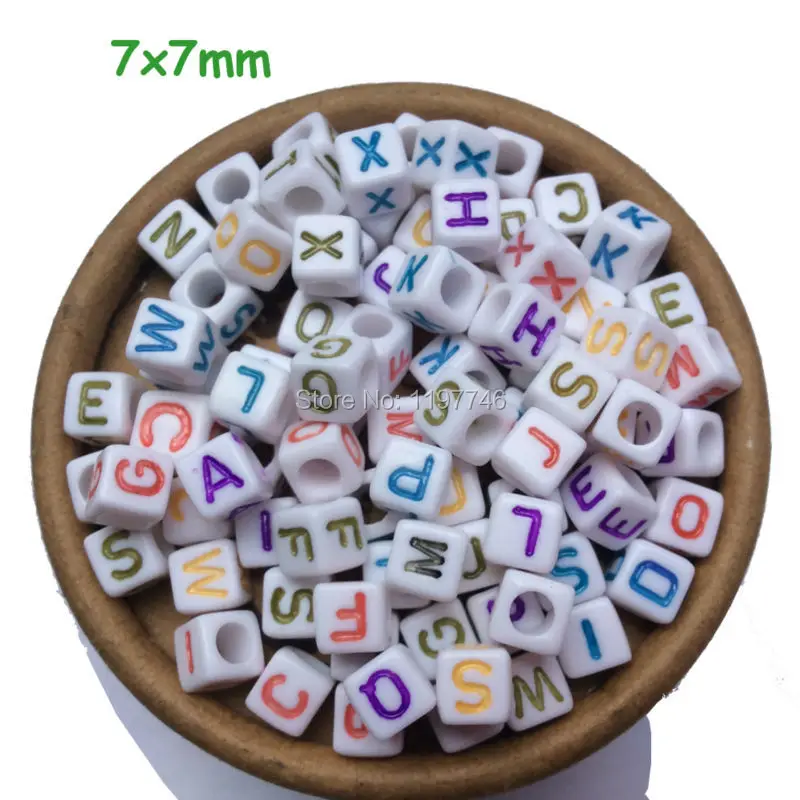 Hot Cubic Colorful Alphabet Letter Beads with Big Hole 1900pcs 7mm A-Z Acrylic Square Spacers For DIY Bracelet Jewelry Accessory
Hot Cubic Colorful Alphabet Letter Beads with Big Hole 1900pcs 7mm A-Z Acrylic Square Spacers For DIY Bracelet Jewelry Accessory