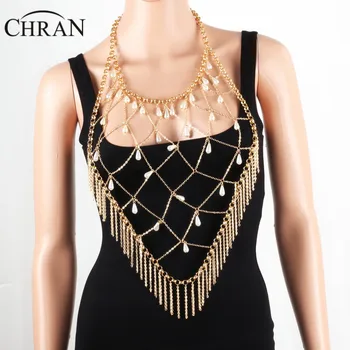 Chran Faux Pearl Harness Necklace EDM Chain Bra Festival Wear Lingerier WHP Body Statement Necklace Jewelry BDC804 
Chran Faux Pearl Harness Necklace EDM Chain Bra Festival Wear Lingerier WHP Body Statement Necklace Jewelry BDC804