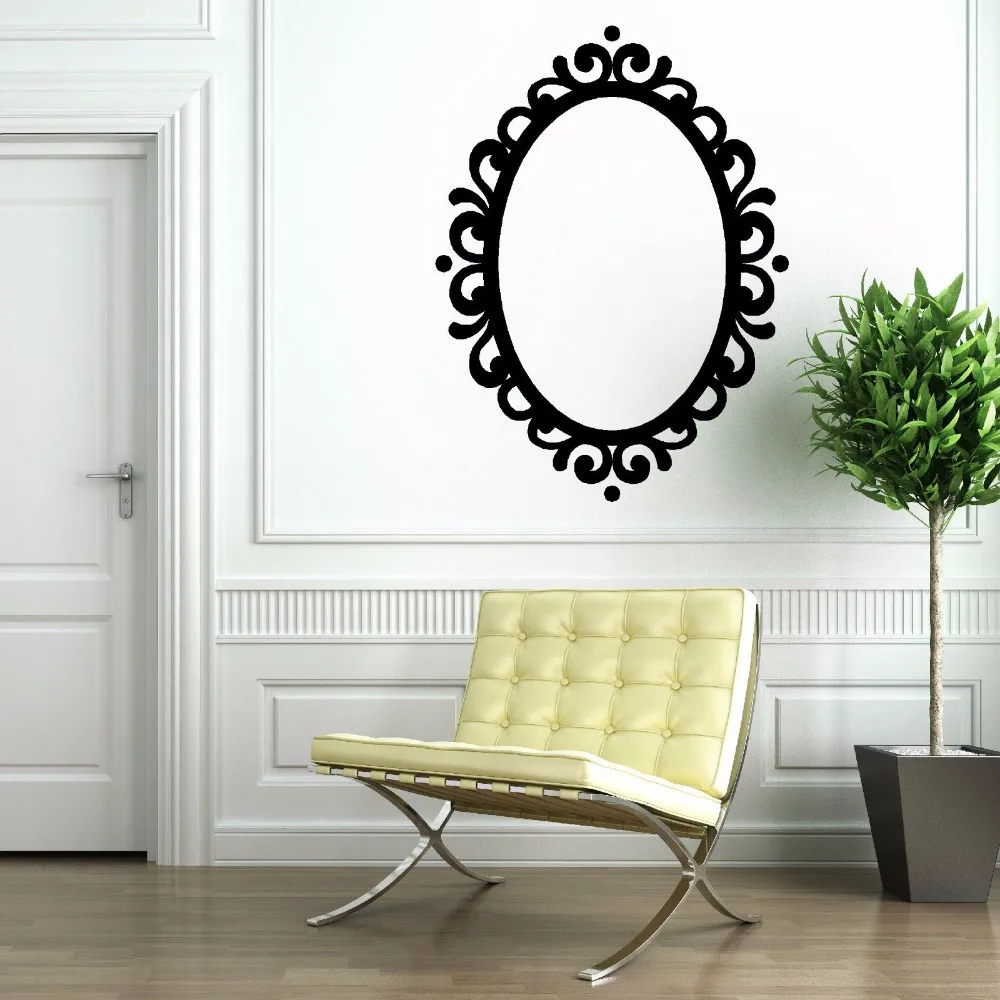 Mirror Vinyl Sticker Removable Picture Frame Oval Mirror Decoration Contempory Classic Vinyl Wall Art Mural Mirror Decal AY674
Mirror Vinyl Sticker Removable Picture Frame Oval Mirror Decoration Contempory Classic Vinyl Wall Art Mural Mirror Decal AY674