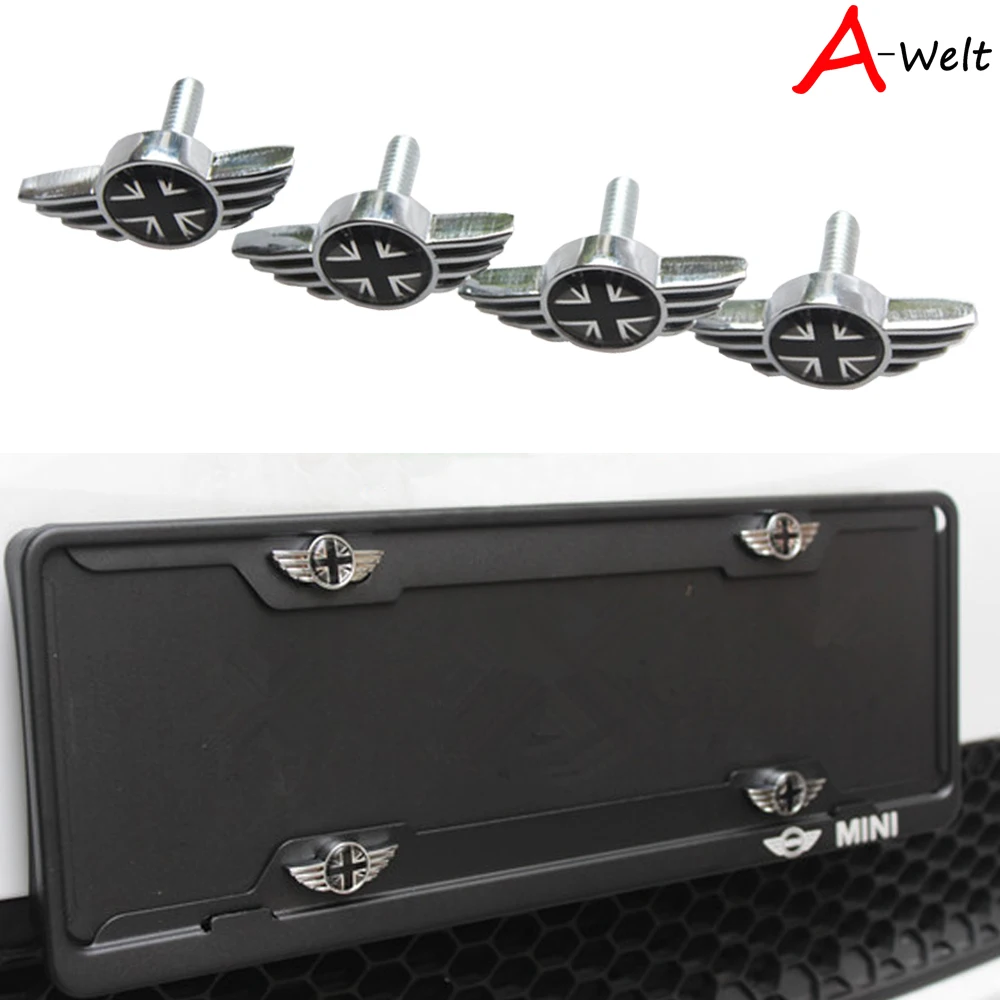 4pcs Black Union Jack wing Auto Stainless steel Car License Plate Bolts Frame Chrome Screws For BMW MINI Cooper Countryman R60
4pcs Black Union Jack wing Auto Stainless steel Car License Plate Bolts Frame Chrome Screws For BMW MINI Cooper Countryman R60