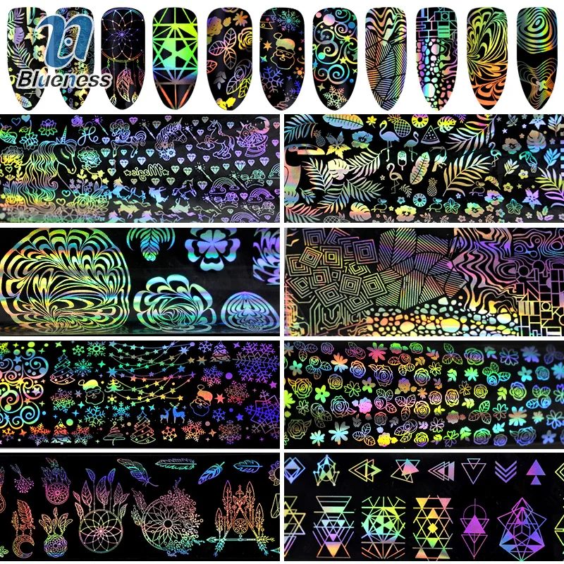 Blueness 8Rolls Laser Colorful Christmas Flower Design Nail Trnasfer Foil Starry Stickers Manicure Nails Art Decorations Decals
Blueness 8Rolls Laser Colorful Christmas Flower Design Nail Trnasfer Foil Starry Stickers Manicure Nails Art Decorations Decals
