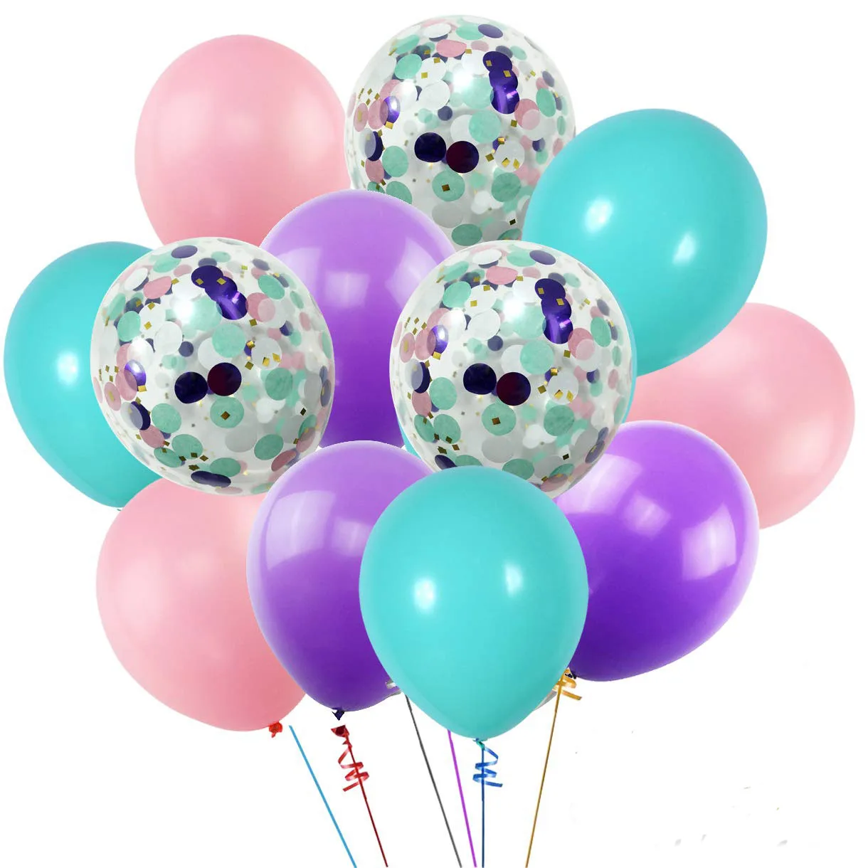 METABLE 100 Pack, 12Inch Light Purple Pink Seafoam Blue Latex Balloons with Confetti Balloon for Mermaid and unicorn theme Party
METABLE 100 Pack, 12Inch Light Purple Pink Seafoam Blue Latex Balloons with Confetti Balloon for Mermaid and unicorn theme Party