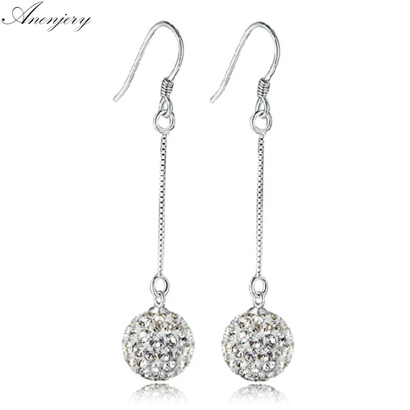 Elegant Simple Fashion 925 Sterling Silver Earrings Full Crystal Ball Long Tassel Dangle Earrings S-E194
Elegant Simple Fashion 925 Sterling Silver Earrings Full Crystal Ball Long Tassel Dangle Earrings S-E194