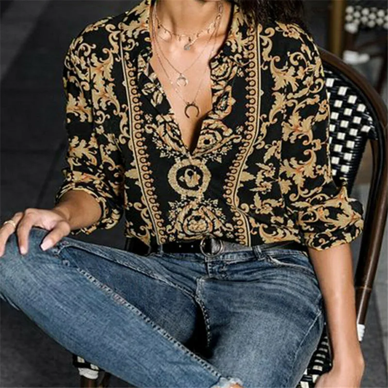 New Fashion Womens Ladies Long Sleeve V-neck Loose Tops Plain Casual Button Blouses Print Three Quarter Sleeve
New Fashion Womens Ladies Long Sleeve V-neck Loose Tops Plain Casual Button Blouses Print Three Quarter Sleeve