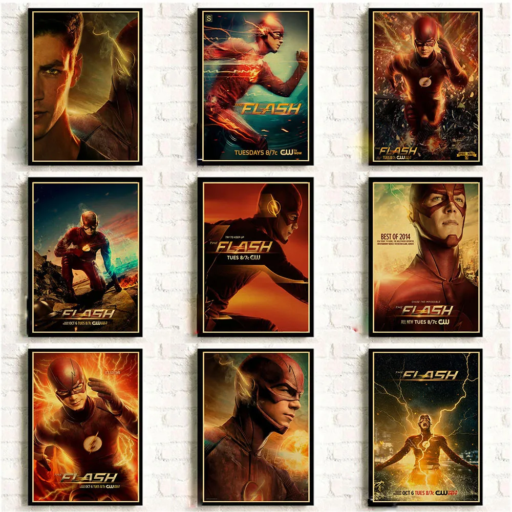 DC Comics The Flash Classic Movie Poster Kraft Paper Prints and Posters Cafe Bar Room Home Decor Retro Wall sticker
DC Comics The Flash Classic Movie Poster Kraft Paper Prints and Posters Cafe Bar Room Home Decor Retro Wall sticker
