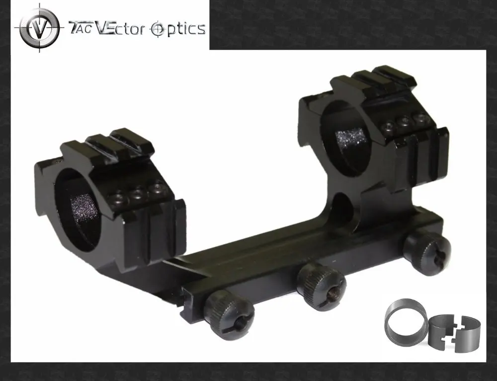 Vector Optics Tactical 30mm One Piece Cantilever Picatinny Mount with Integrated Dual Rings 1 Inch Adapter for 25mm Scopes
Vector Optics Tactical 30mm One Piece Cantilever Picatinny Mount with Integrated Dual Rings 1 Inch Adapter for 25mm Scopes