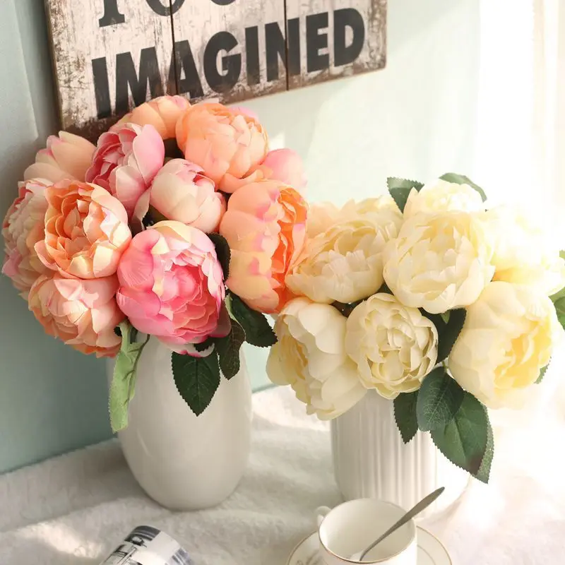 6 Heads Peonies Artificial Flowers Peony Bouquet for Wedding Decoration Fake Flower Rose Home Decor Silk Hydrangeas Cheap Flower
6 Heads Peonies Artificial Flowers Peony Bouquet for Wedding Decoration Fake Flower Rose Home Decor Silk Hydrangeas Cheap Flower