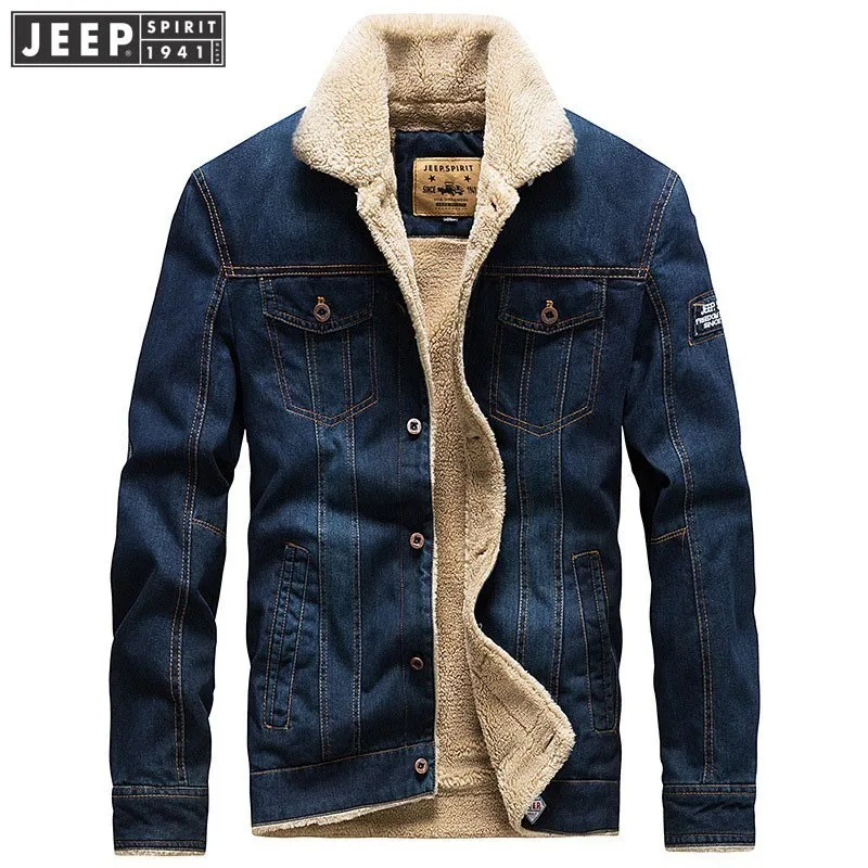 JEEP SPIRIT 2018 Autumn Spring Denim Jacket Coat Man Fleece Warm Clothes Business Long Sleeve Solid Color Retro Fashion Jackets
JEEP SPIRIT 2018 Autumn Spring Denim Jacket Coat Man Fleece Warm Clothes Business Long Sleeve Solid Color Retro Fashion Jackets