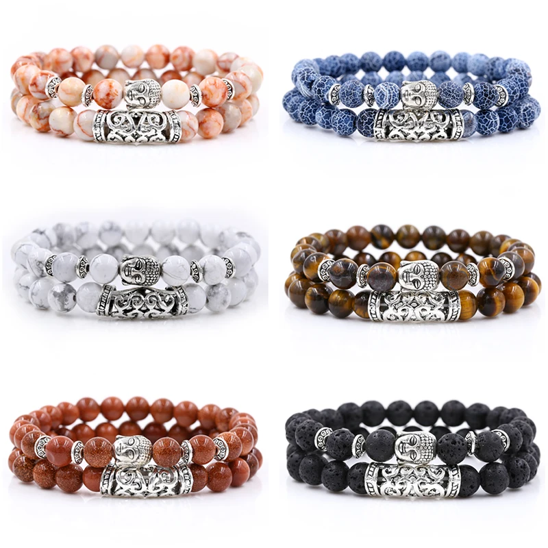 Men Woman Howlite,Lava,Tiger Eye Stone Bead Bracelet Sets 2Pcs/Sets 8mm Prayer Beads Buddha Bracelet Sets Pulseras Masculina
Men Woman Howlite,Lava,Tiger Eye Stone Bead Bracelet Sets 2Pcs/Sets 8mm Prayer Beads Buddha Bracelet Sets Pulseras Masculina